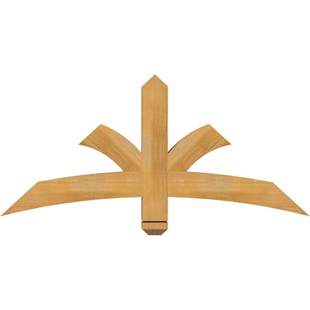 Ekena Millwork Davenport Rough Sawn Timber Gable Bracket, Western Red Cedar, 48"W x 22"H x 4"D x 4"F, 11/12 Pitch GBW048X22X0404DAV00RWR